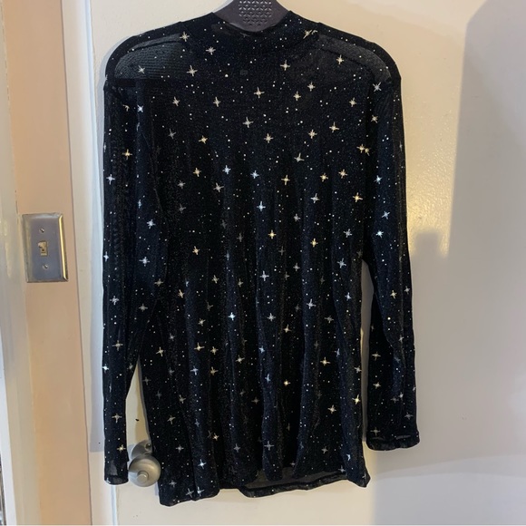 RITERA MESH TOP, TURTLE NECK, LONG SLEEVES - GALAXY. SZ 3X - Picture 3 of 9